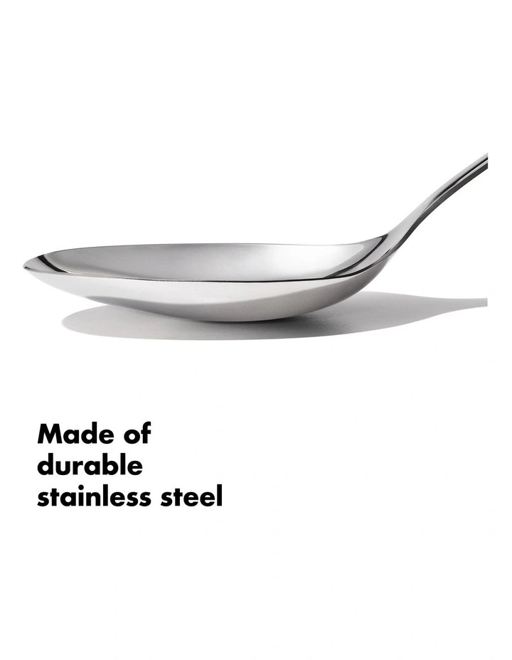 Steel Cooking Spoon in Silver image 5