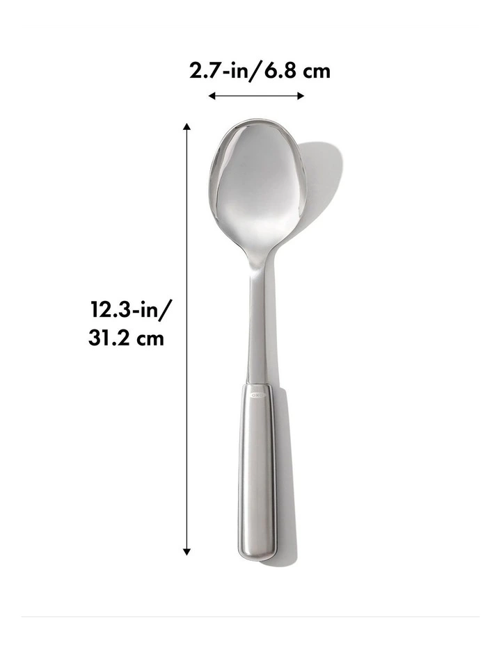 Steel Cooking Spoon in Silver image 7