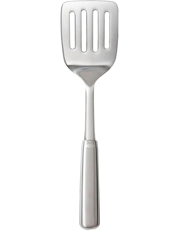 Steel Cooking Turner in Silver image 1