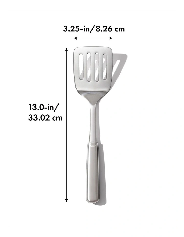 Steel Cooking Turner in Silver image 7
