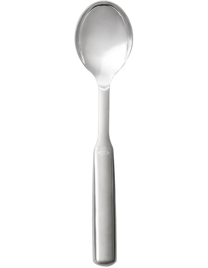 Steel Serving Spoon in Silver image 1