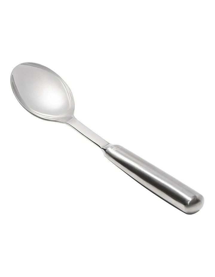 Steel Serving Spoon in Silver image 2