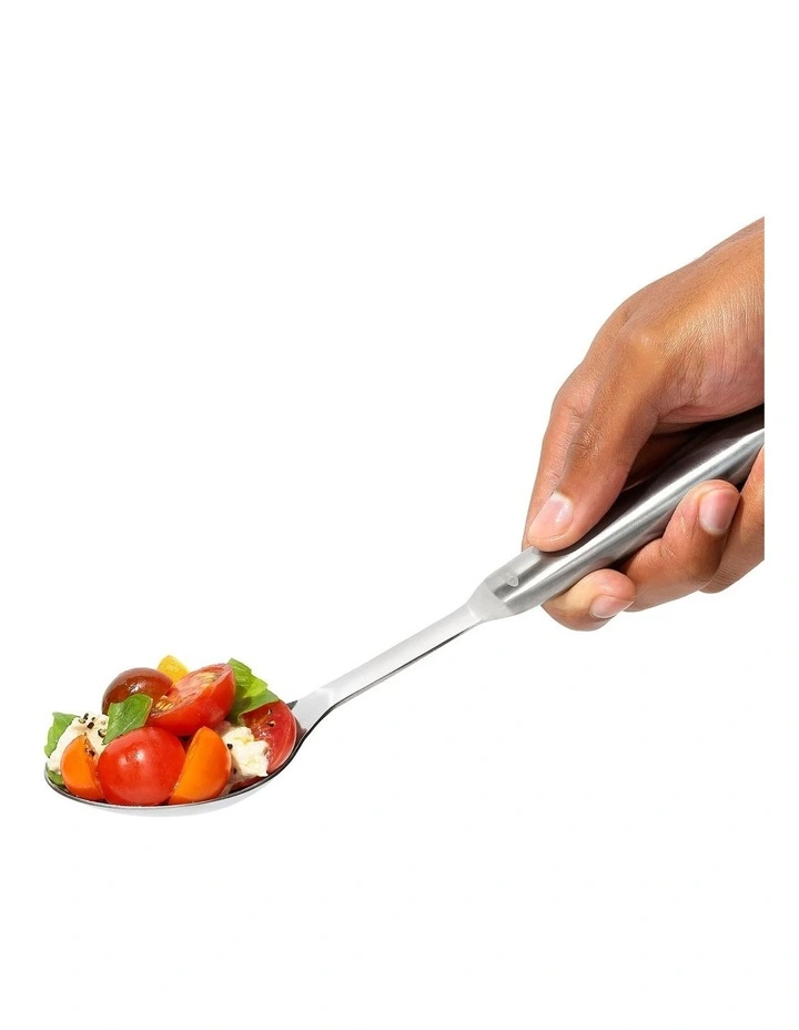 Steel Serving Spoon in Silver image 3