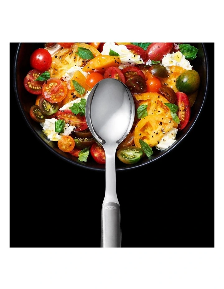 Steel Serving Spoon in Silver image 5