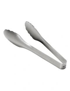Steel Serving Tongs in Silver