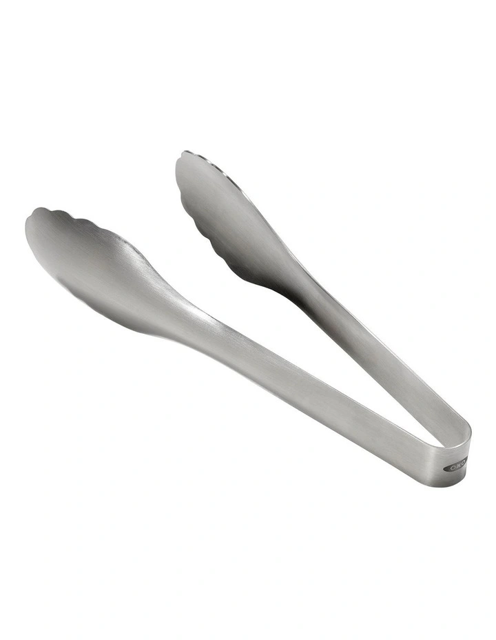 Steel Serving Tongs in Silver image 1