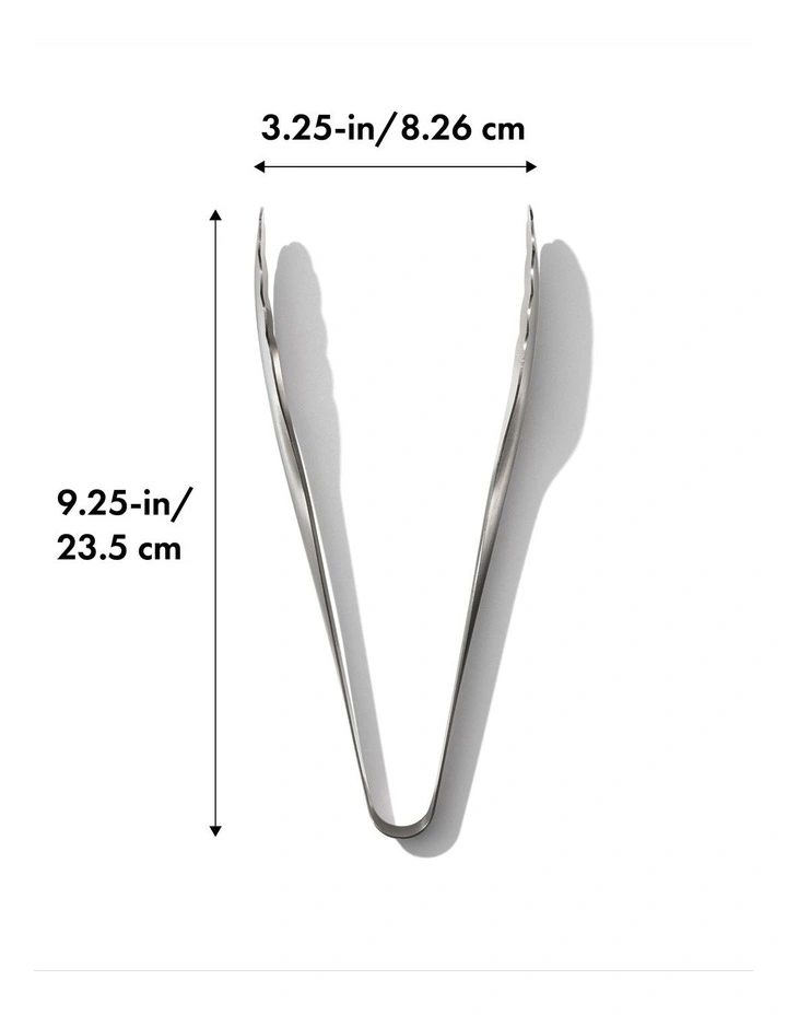 Steel Serving Tongs in Silver image 7