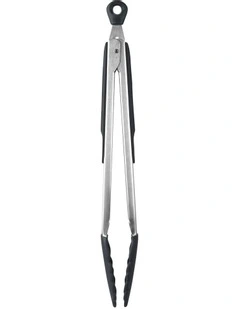 Tongs with Silicone Heads 30cm in Black