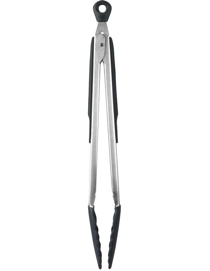 Tongs with Silicone Heads 30cm in Black image 1