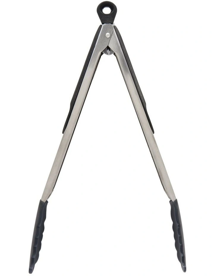 Tongs with Silicone Heads 30cm in Black image 4