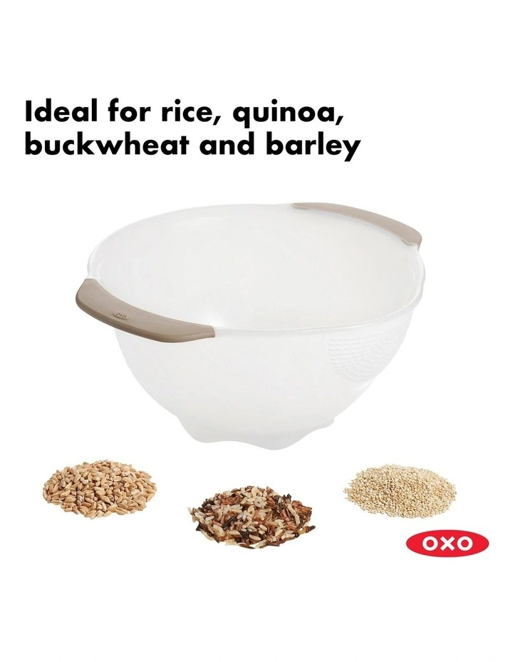 Rice & Grain Washing Colander in White image 4