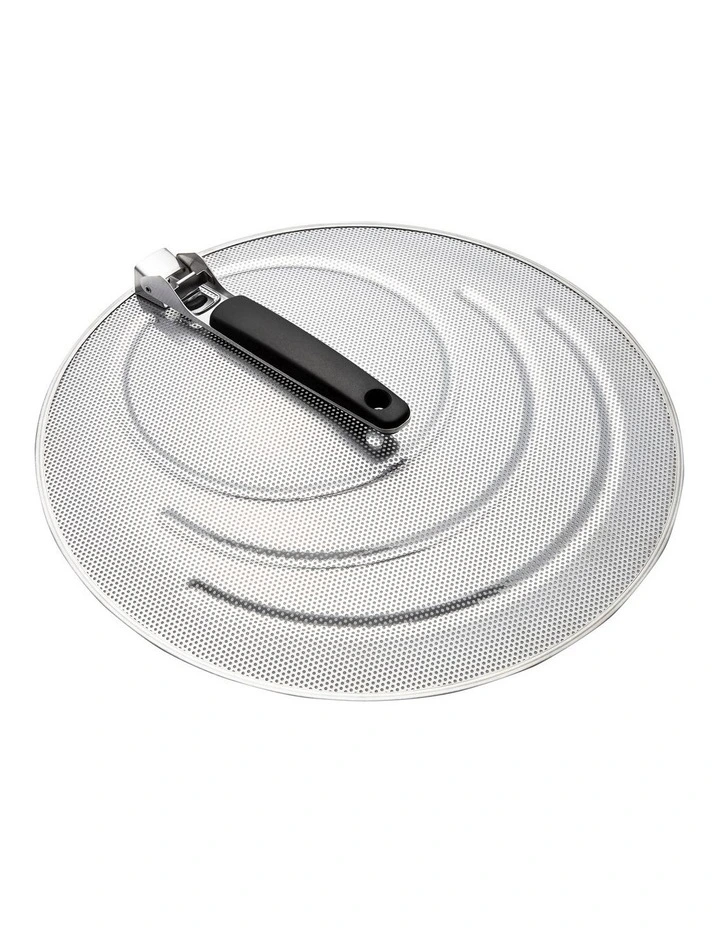 Splatter Screen with Folding Handle in Silver image 2