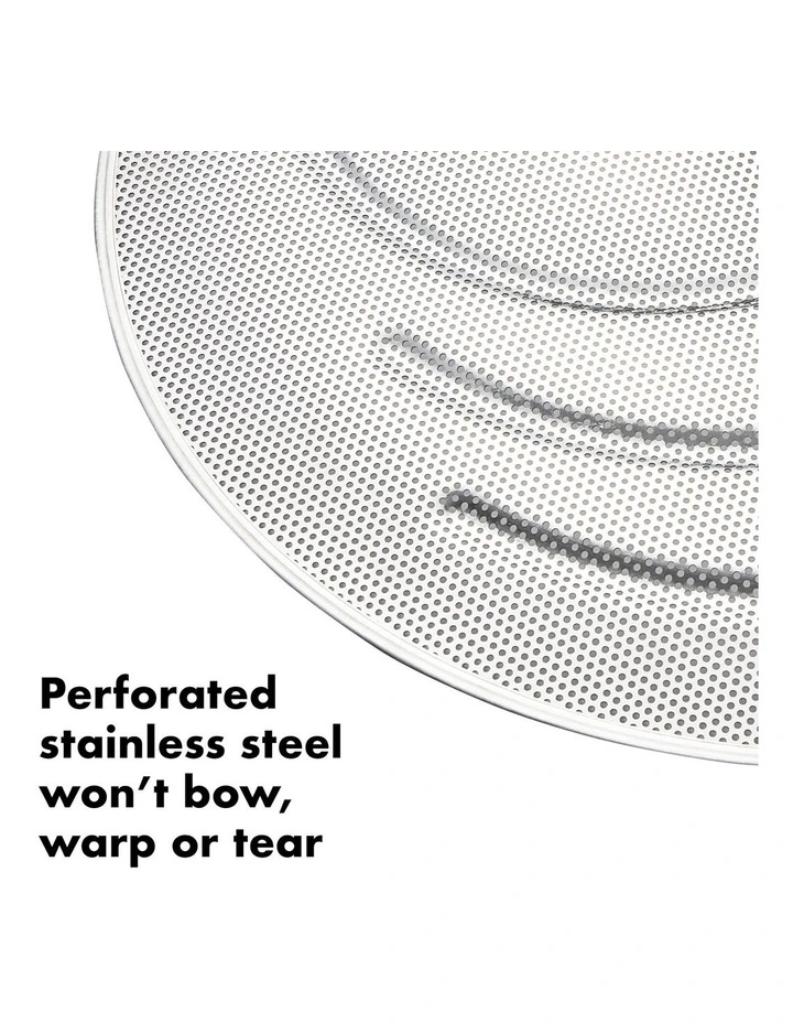 Splatter Screen with Folding Handle in Silver image 3