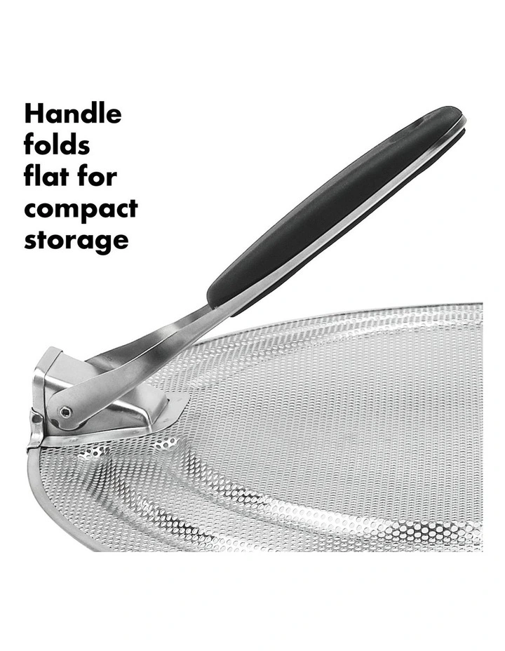 Splatter Screen with Folding Handle in Silver image 5