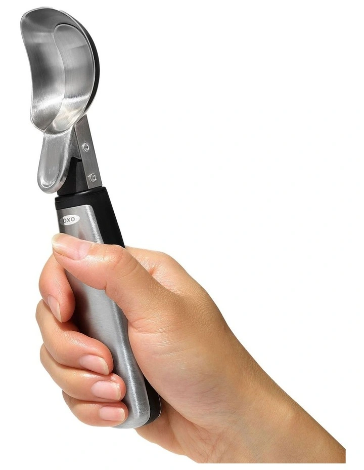Steel Lever Ice Cream Scoop in Silver image 3
