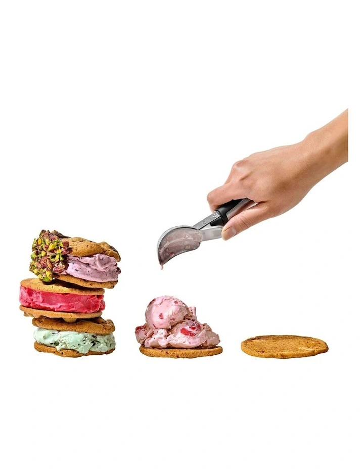 Steel Lever Ice Cream Scoop in Silver image 4