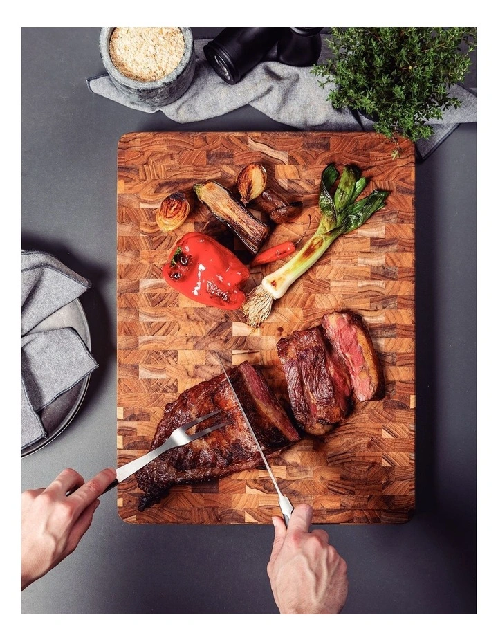 End Grain Butcher Block 500 x 380 x 40cm in Brown image 2