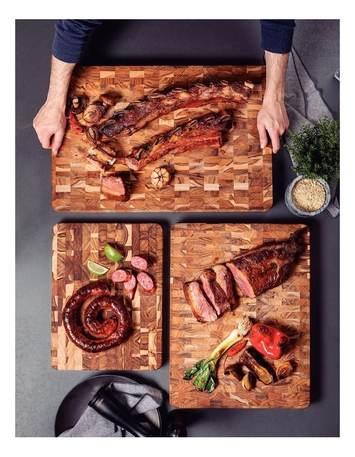 End Grain Butcher Block 600x 400 x 45cm in Brown image 2