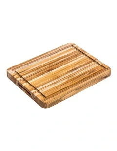 Traditional Medium Cutting Board With Juice Canal in Brown
