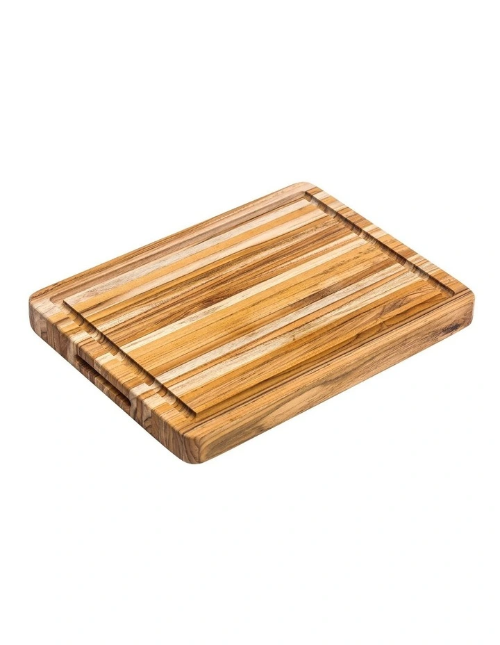 Traditional Medium Cutting Board With Juice Canal in Brown image 1