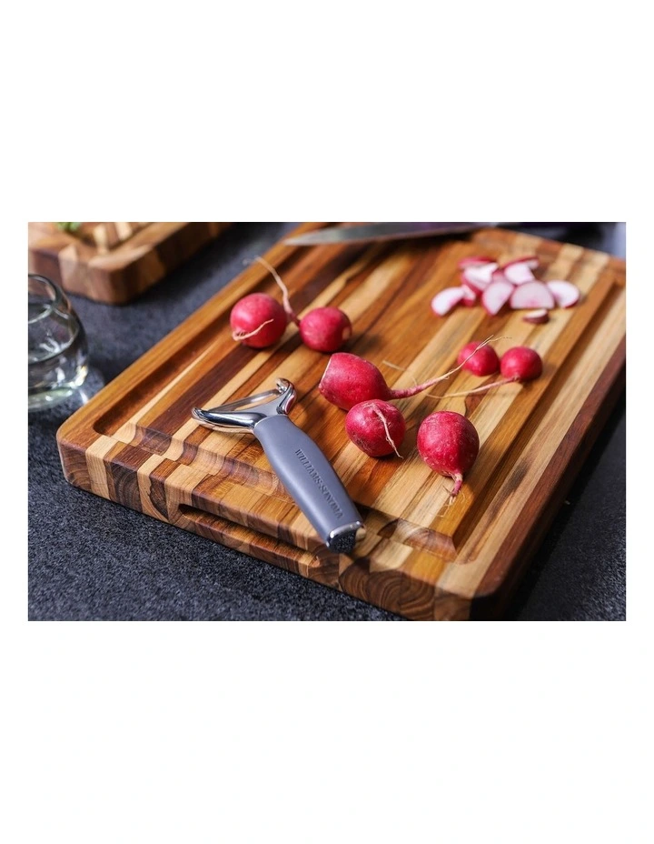 Traditional Medium Cutting Board With Juice Canal in Brown image 2