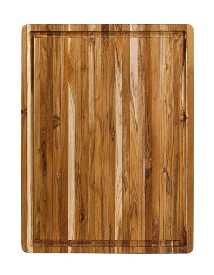 Traditional Cutting Board with Juice Canal Large in Brown image 1