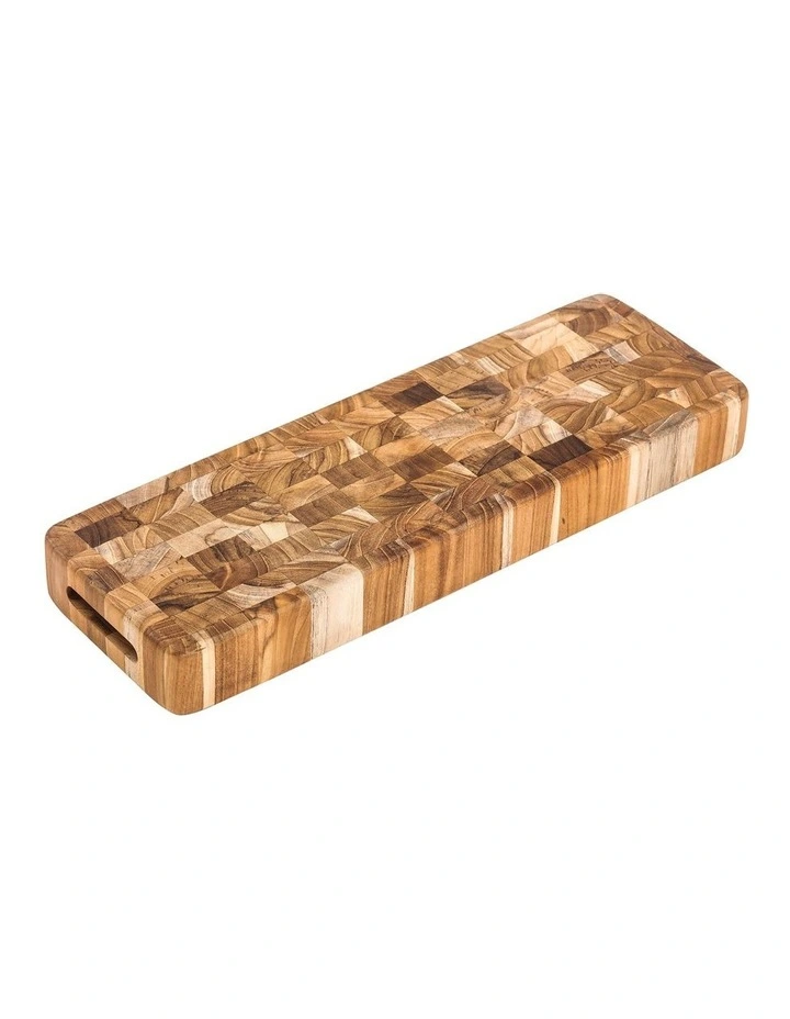 Butcher Block Long Cheese Serving Board in Brown image 1