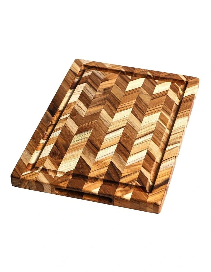 Medium Herringbone Cutting Board in Brown image 1
