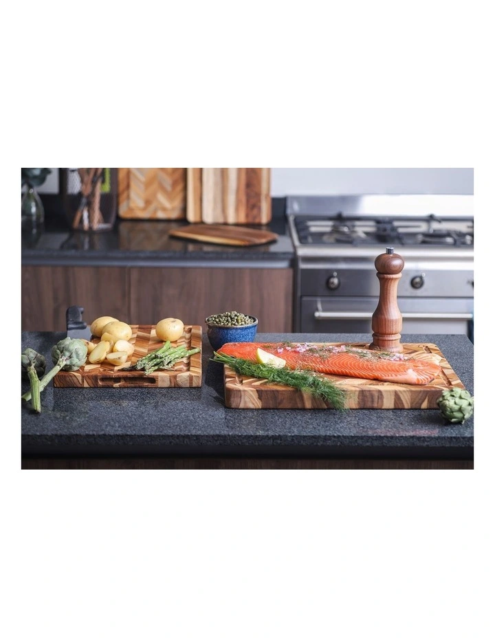 Medium Herringbone Cutting Board in Brown image 2