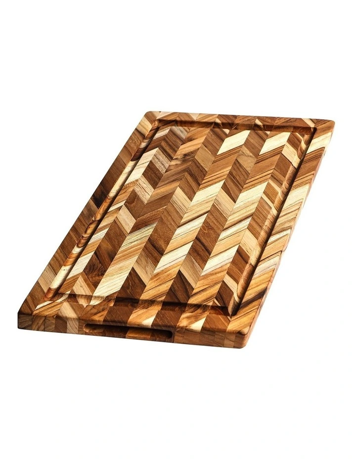 Herringbone Large Cutting Board in Brown image 1