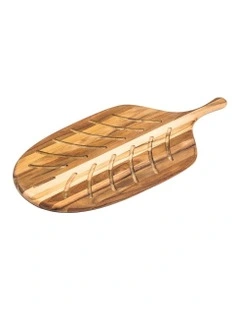 Canoe Paddle Bread Reversible Medium Serving Board in Brown