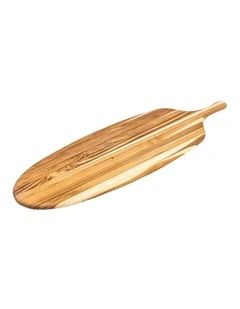 Canoe Long Paddle Serving Board in Brown