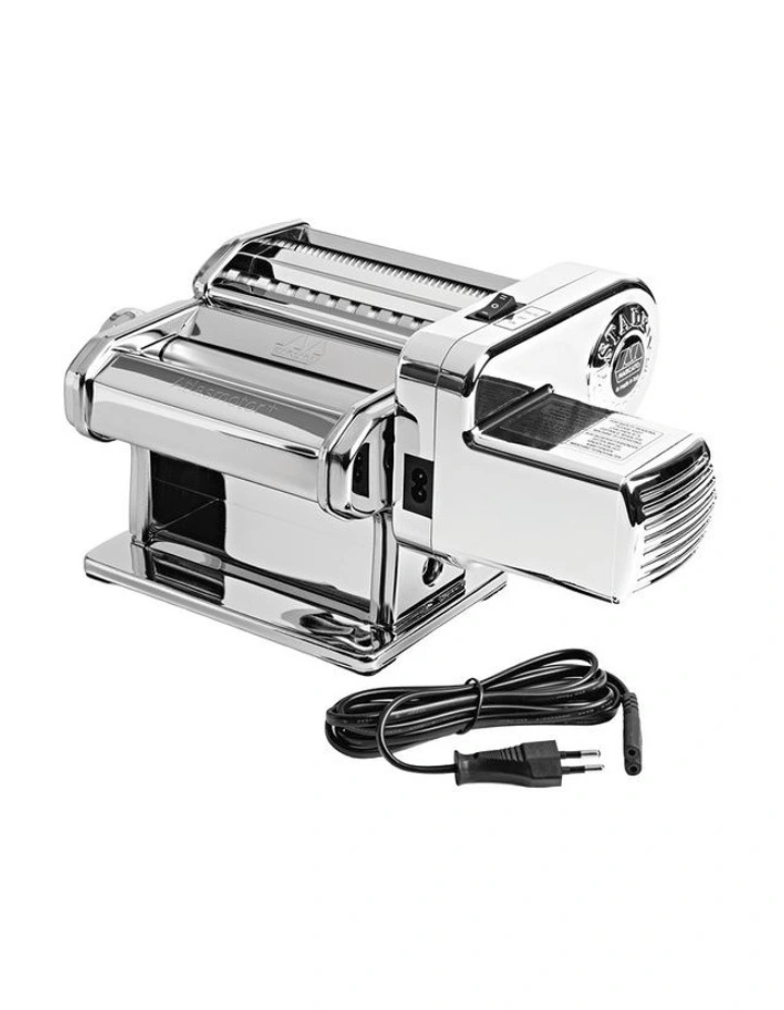 Premium Pasta Machine with Motor in Silver image 1