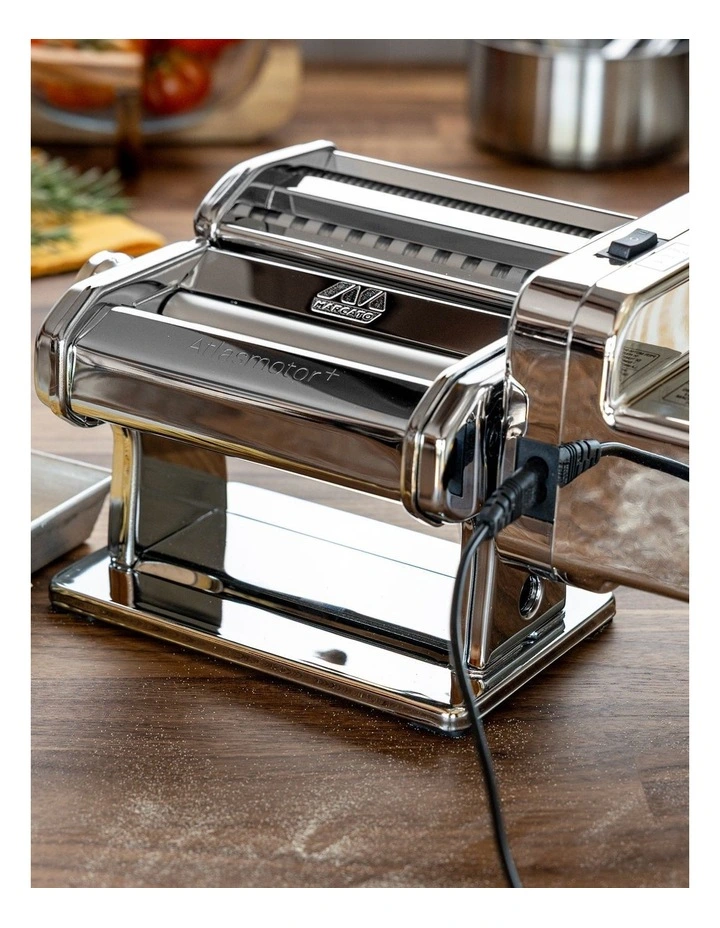 Premium Pasta Machine with Motor in Silver image 2