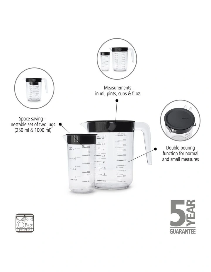 Measuring Jug Set of 2 - 1L 250ml image 7