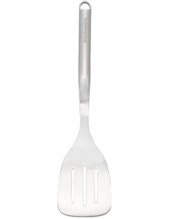Stainless Steel Slotted Turner in Silver