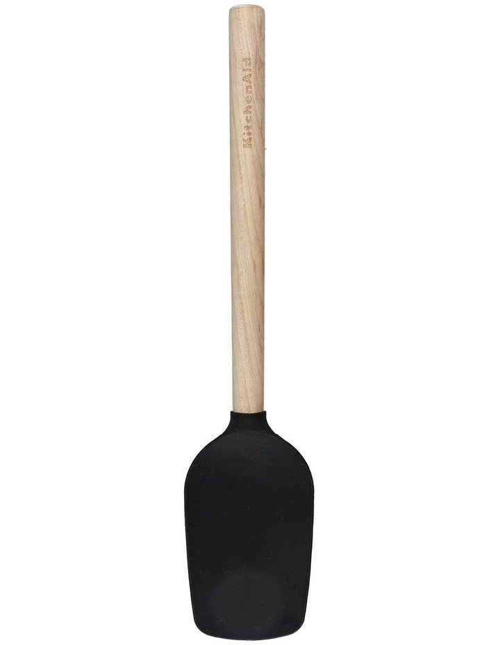 Maple Wood Spoon Spatula Silicone in Natural image 1