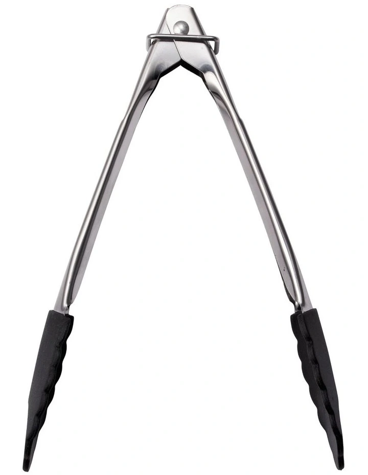 Grabbers Silicone Mini Tongs 18cm in Black image 3