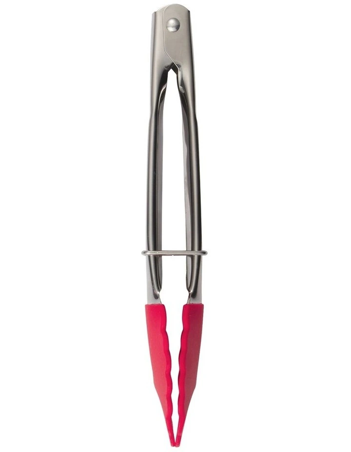Grabbers Silicone Mini Tongs 18cm in Red image 1