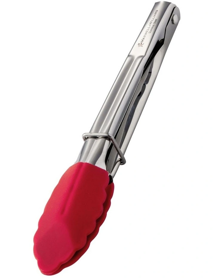 Grabbers Silicone Mini Tongs 18cm in Red image 2