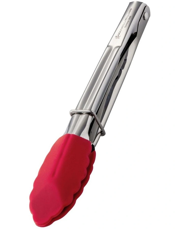 Grabbers Silicone Mini Tongs 18cm in Red image 2