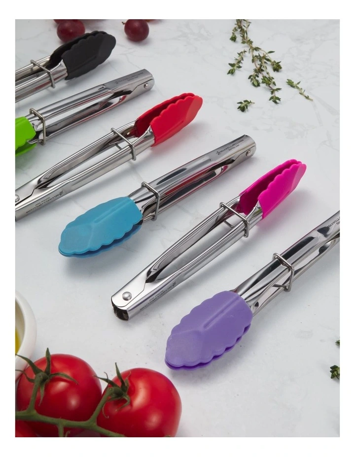 Grabbers Silicone Mini Tongs 18cm in Red image 6