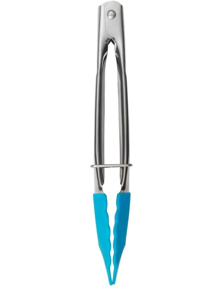 Grabbers Silicone Mini Tongs 18cm in Sky image 1