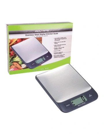 Digital Kitchen Scale 1g/5kg in Stainless Steel