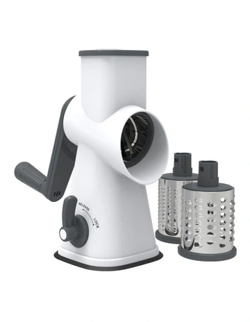 Drum Grater Suction Base With 3 Blades in White