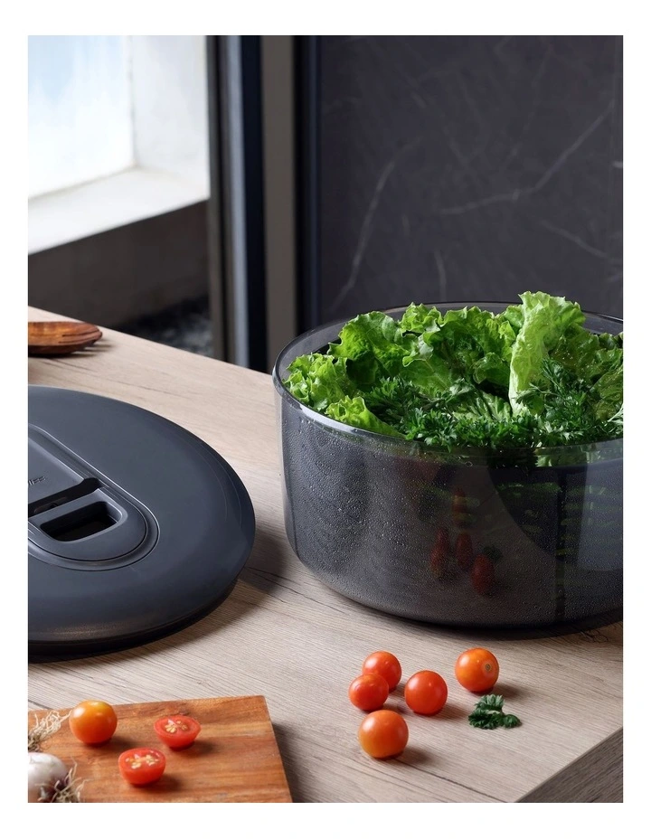 Easy Spin Salad Spinner Large in Grey image 6