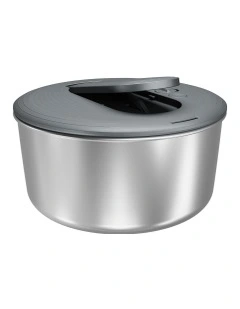 Stainless Steel Salad Spinner Large in Grey