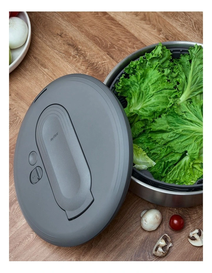 Stainless Steel Salad Spinner Large in Grey image 7