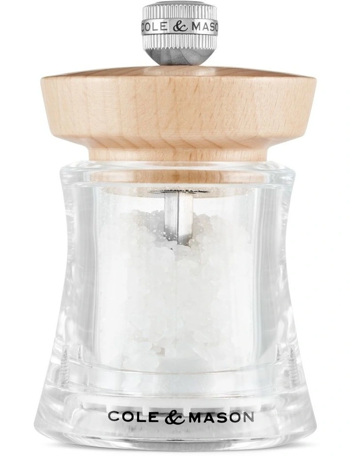 Cole & Mason Holborn Natural Beech Salt Mill 95mm image 1