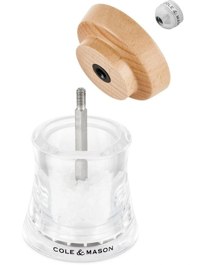 Cole & Mason Holborn Natural Beech Salt Mill 95mm image 2